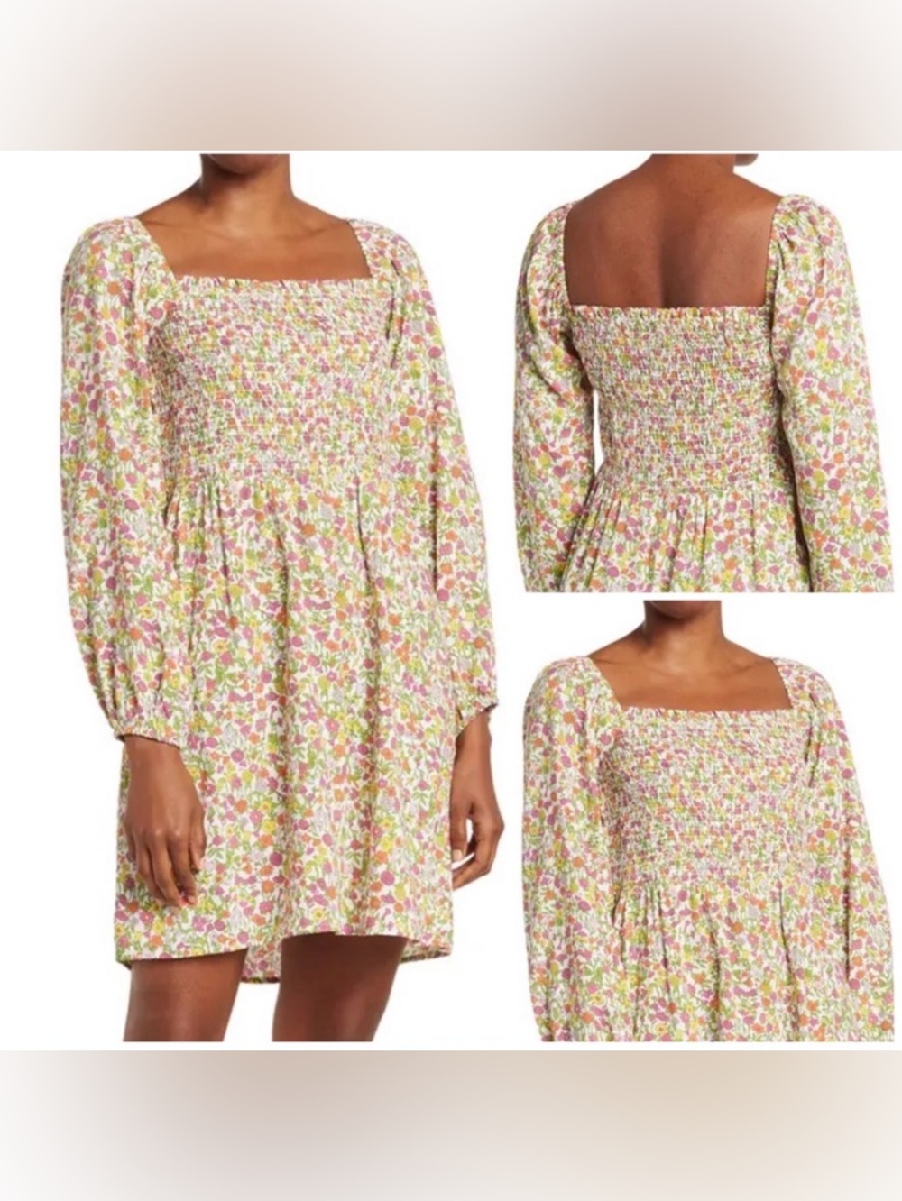 🌸Tash + Sophie Flounce Mini Floral Print Dress Size Small